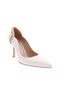 Woman chain detailed pointed toe finger cleavage heeled shoe beige opening 2351672859 - 3