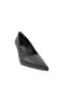 Women's Pointed Toe Low-Cut Heeled Shoes Black - 2