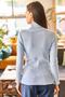 Woman Baby Blue Turtleneck Raised Camisole Sweater KZK-19000395 - 2