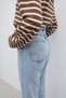 Women's Light Blue Snow Washed High Waist Denim Mom Jeans - 3