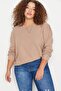 Taş Bisiklet Yaka Selanik İnce Örme Büyük Beden SweatshirtTBBAW23AO00069 - 3