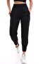 Scuba Diver Jogger Sweatpants High Waist Wide Belt Leg Pleat Detailed