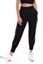Scuba Diver Jogger Sweatpants High Waist Wide Belt Leg Pleat Detailed - 5