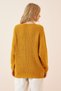 Women Mustard V-Neck Thessaloniki Knit Oversize Knitwear Sweatshirt ZA00059 - 3