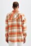 Shirt Collar Flannel Long Sleeve Shirt - 6