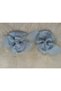 2-Piece Baby Blue Sturdy Ribbon Bow with Satin Buckle Clip Handmade