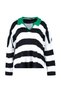 Green Polo Neck Striped Knitwear Sweater TBBAW23AN00045 - 6