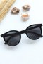 Marie Unisex Oval Round Black Matte New Season Vintage Uv400 Protected Sunglasses - 3