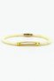 Cream Colored Knitted String Yellow Metal Magnet Men's Bracelet M026n