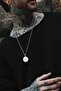 Stainless Steel Round Flat Necklace - Imported Non-Tarnish Steel