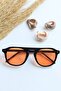 Judy Unisex Square Rectangle Black Vintage UV400 Protected Sunglasses