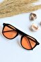 Judy Unisex Square Rectangle Black Vintage UV400 Protected Sunglasses - 5