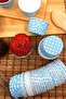 Blue Polka Dot 50-Piece Cake Mold 6.5x4 Cm Hard Cardboard Muffin Cupcake with Dots That Do Not Disintegrate in the Oven - 2