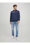 Jack Jones Frederik Sweat Hood Fst Men's Navy Blue Sweatshirt 12219814-04 - 2