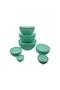 Round Bowl with Lid Set of 7 14 Pieces Pastel Green - 3