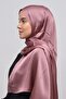 Janjan Shiny Satin Textured Hijab Evening Dress Chiffon Shawl-dark Powder - 2