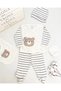 New Season Baby Girl 5-Piece Hospital Discharge Set with Teddy Bear Newborn Clothes Set - 2