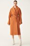 Edwar Comfortable Fit Pure Wool Cinnamon Color Coat