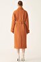 Edwar Comfortable Fit Pure Wool Cinnamon Color Coat - 5