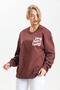 Crew Neck Sweatshirt with Back Print Detail - 2