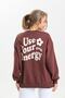 Crew Neck Sweatshirt with Back Print Detail - 3