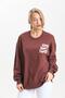 Crew Neck Sweatshirt with Back Print Detail - 5