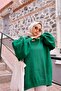 سترة تريكو كبيرة الحجم بأكمام بالون - 3