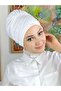Firuze Model Taşlı Beyaz Bone