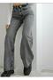 90's Women's Smoked Snow Loose High Waist Wide Leg Palazzo Jeans
