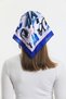 60*60 Cm Shelf Silk Oil Painted Signature Bandana - 9