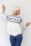 Women's Cream Color Round Collar Long Sleeve Tied Tassel Embroidered Regular Fit Cotton Woven Jacket - 8