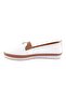 Women's Flat Buckle Comfort Shoes White Leather 812143246 - 3