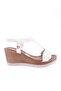 Wedge Sole Braided Sandals with Elastic Back 20Y White Linen 21472328 - 2