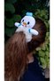 Cream Colored Plush Detailed Duck Figure Bagel Buckle - 3