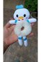 Cream Colored Plush Detailed Duck Figure Bagel Buckle - 4