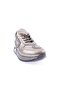 Women's lace-up thick sole silver stone sneakers shoe platinum 239982692 - 2