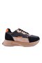 Women's Lace-Up Sneakers Shoes Black 3972956