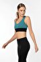 Green High Support Covered Sports Bra with Back Detail - 7