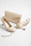 Women's 7 cm Heeled Beige Bag Combination Stiletto Set - 2