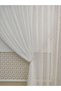 Single Wing Rain Patterned Fine Linen Textured 1-3 Close Pleated Rope Double Breasted Tulle Curtain - 3