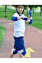 Cycling Skating Skateboarding Protective Set Knee Pad Elbow Pad Wristband 6 Pieces Blue