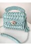 Women's Peanut Model Handmade Crochet Combed Cotton Thread Bag & Hand, Shoulder and Cross Use Luxury Bag - 2