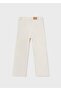 Girl's Beige Trousers with Laces - 2
