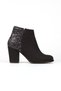 Starly Black Luxury Suede Back Detailed Heeled Boots Bottie
