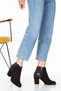 Starly Black Luxury Suede Back Detailed Heeled Boots Bottie - 7
