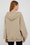 Kadın Bej Oversize Sweatshirt - 4