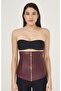 Leather Waist Corset / Plum - 2