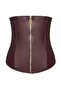 Leather Waist Corset / Plum - 5