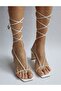 White Skin Flip Flops Sandals - 5
