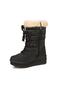 Black Children's Fur Boots Winter Shoes - 2